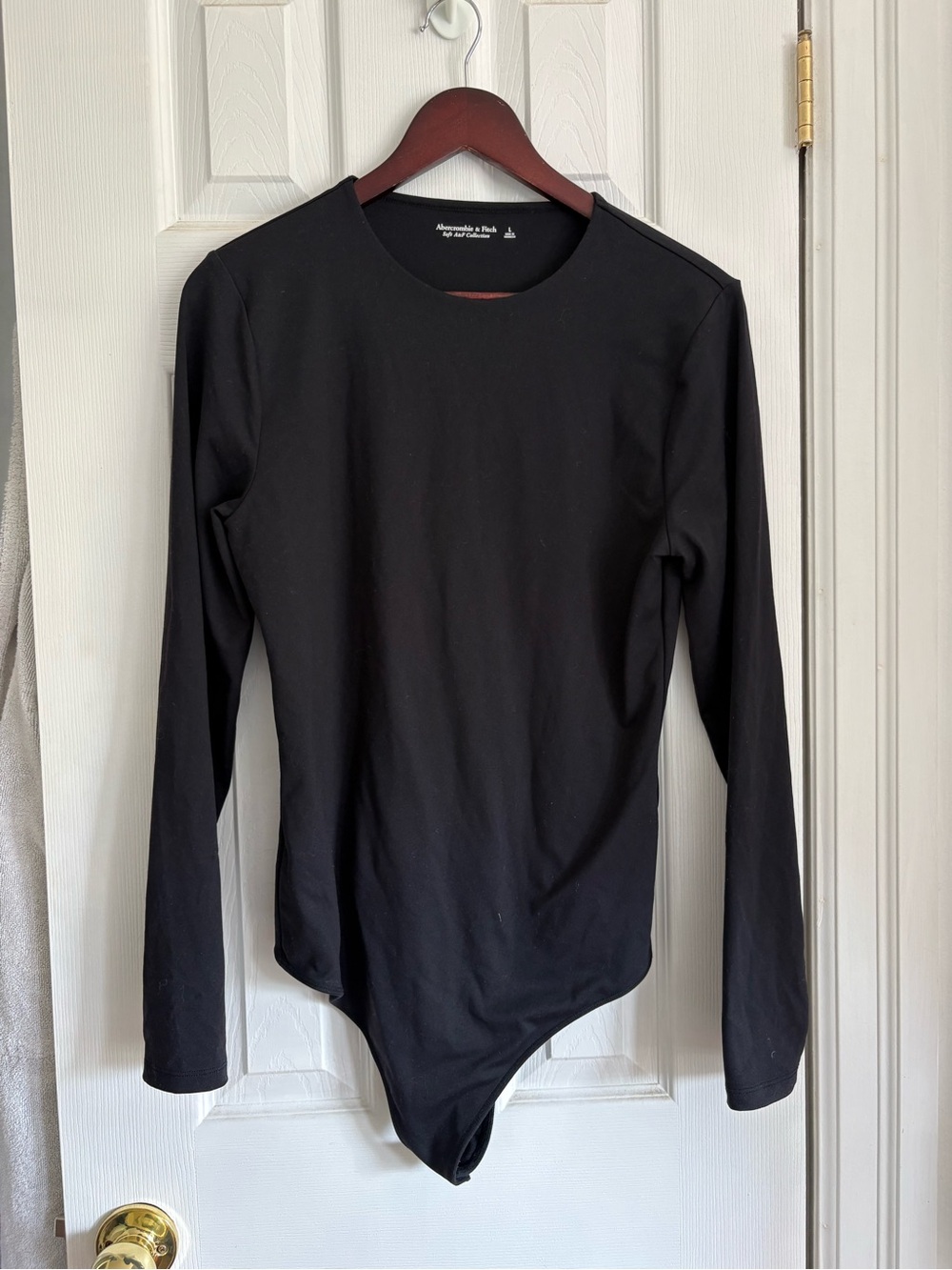 Abercrombie & Fitch Black Long-Sleeve Crewneck Bodysuit